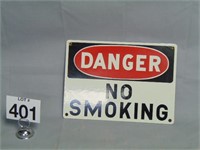 Porcelain Danger Sign No Smoking