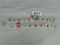 University and Collage Shot Glass Collection