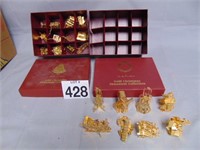 Danbury Mint Gold Christmas Ornaments