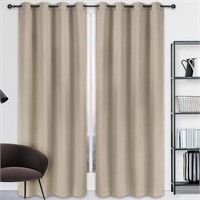 Solid Blackout Thermal Grommet Curtains 2 Panels