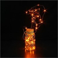 Orange Fairy Lights 3.3FT Silvery Copper Wire 2 Pk