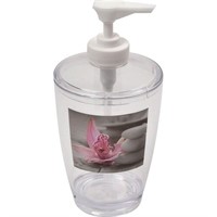 Clear Acrylic Printed Bathroom Soap Dispenser
