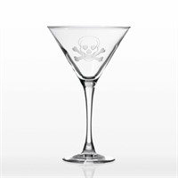 Skull & Cross Bones 10 oz. Martini Glass, Set of 3