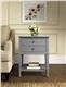 Franklin Accent Table with 2 Drawers, Gray