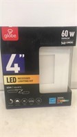 4@ led recessed light kit square white