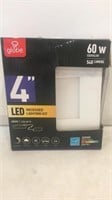4” led recessed light kit square white