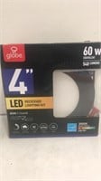 4” led recessed light kit round black