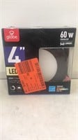 4” led recessed light kit round black