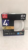 4” led recessed light kit round white