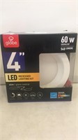 4@ led recessed light kit round white