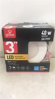 3” led recessed light kit round white