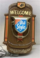 * Old Style plastic lighted sign works 11x17