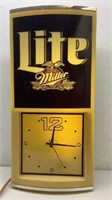 * Miller Lite clock  Light works   12x21