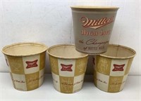 (4) Wax Miller ice buckets