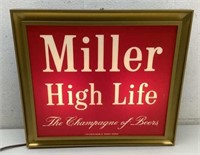 * Miller High Life lighted sign 12x11 (1) small