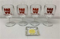 * (4) Weber beer mugs w/ashtray.