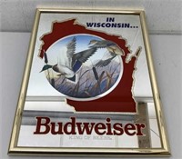 * Budweiser Wisconsin duck mirror 14 x18 1991