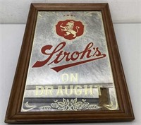 * Stroh’s on draught mirror 14x21