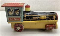 Vtg Tin Litho toy locomotive. Japan. "B"  Tested.