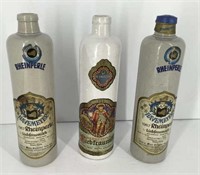 (3) Liebfruumilch stone bottles fro 1966 & 67
