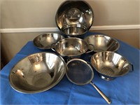 Stainless Steel Mixing Bowls & Strainers