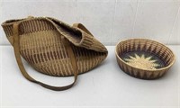 Native American bag & bowl
