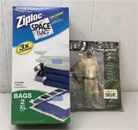 Ziploc vacuum bags and rain poncho