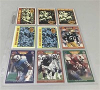 (9) Assorted football cards 1970s and 1989