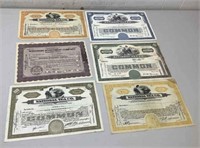 Lot of  National Tea stock Certificates