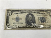 1934D  $5.00  Silver Certificate