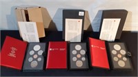 THREE CANADIAN COIN PROOF MINT SETS