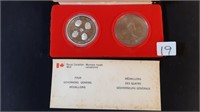 FOUR GOV. GENEAL MEDALLIONS CAN. COIN MINT SET