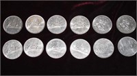 12 NON SILVER CANADIAN DOLLARS