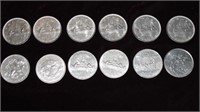 12 NON SILVER CANADIAN DOLLARS