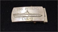 Vintage USS Intrepid CVA-11 Belt Buckle