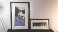 TWO LOON PRINTS ARTIST SIGNED DERIC