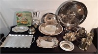 LARGE GROUPING OF SILVER PLATE