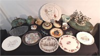 ASSORTED CHINA METAL WARE LOT