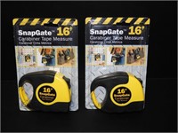 2 New Snap Gate 16' Measuring Tapes