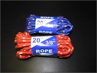 2 New 20ft 3/8" Rope