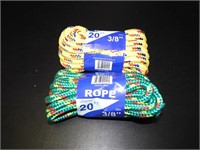 2 New 20ft 3/8" Rope