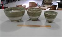 Pottery nesting bowl set