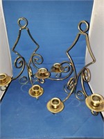 2 BRASS WALL SCONCES