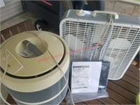 Portable air cleaner and box fan