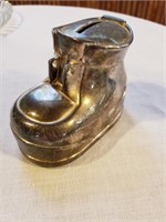 SILVER PLATE BOOTIE BANK