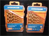 2 New Strakman 13pc Titanium Coated Drill Bits