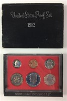 1982 S Proof Set Original Box & COA