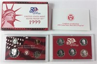 1999 United States US Mint Silver Proof Coin Set