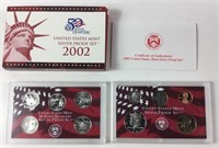 2002 United States US Mint Silver Proof Coin Set