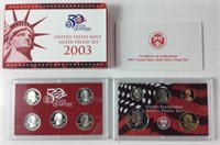 2003 United States US Mint Silver Proof Coin Set